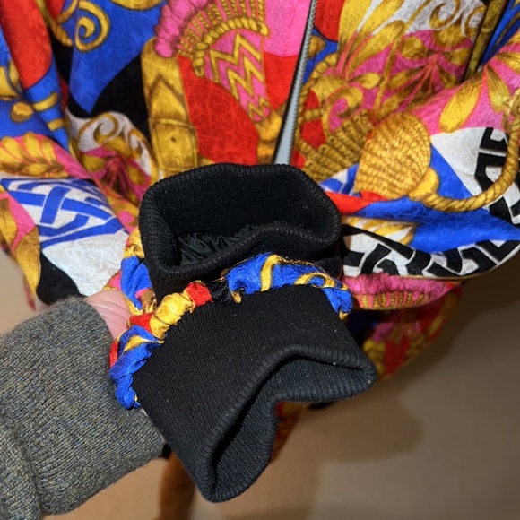 Spenserjeremy 100% Silk Vintage 80s 90s Vivid Colors Large Bomber Jacket… - Picture 14 of 16